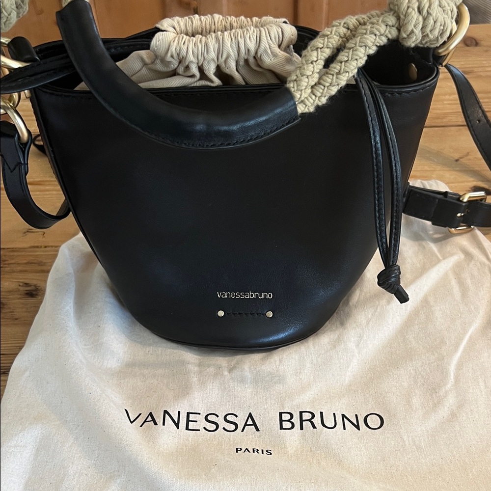 Vanessa Bruno Black Leather Holly Mini Bucket Bag